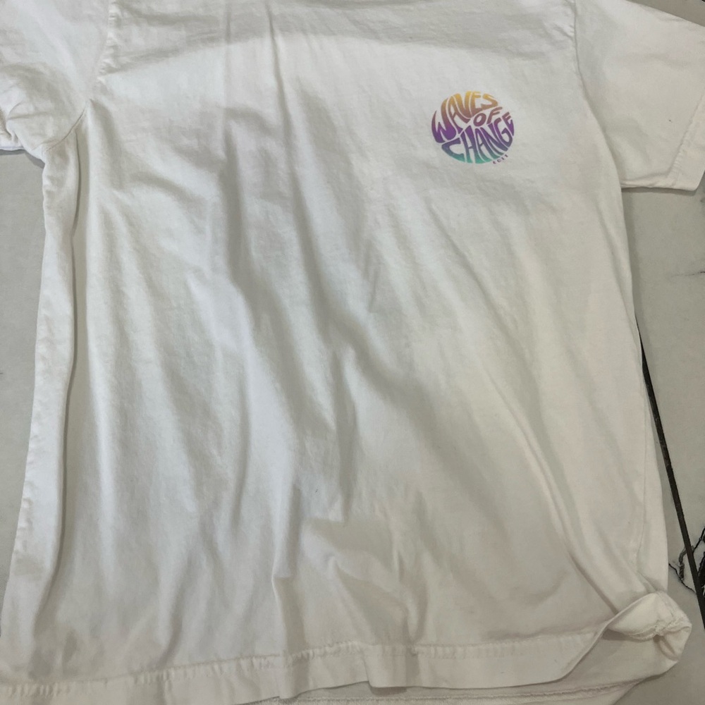 Roxy White Tee with Colorful Graphic